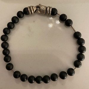 David Yurman Mens Black Onyx Bracelet
